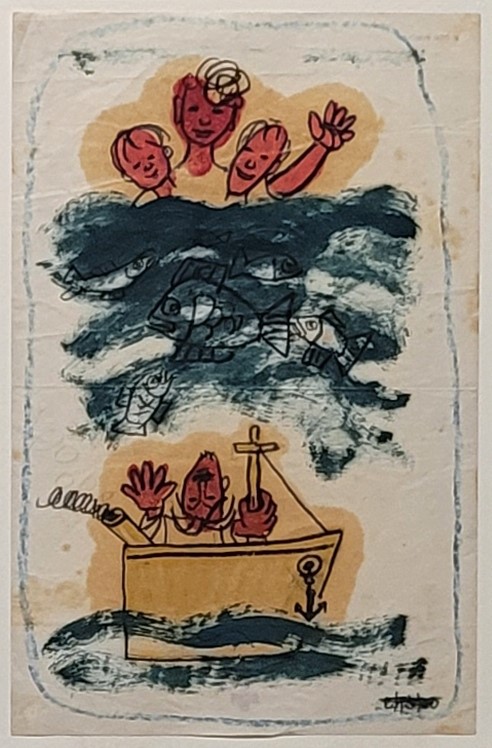▲ 현해탄 (이중섭 作, 1954)